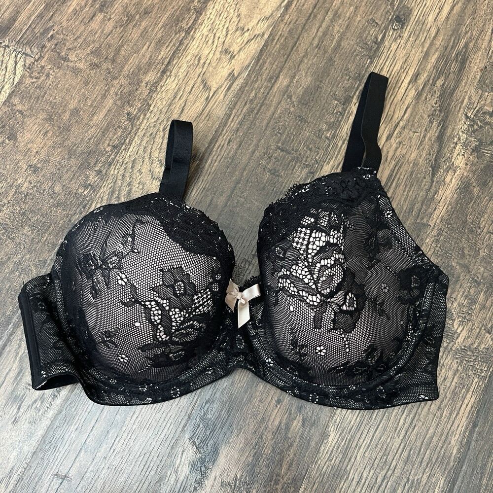 Perfects Perfectly Australian Size 34DD Underwired Black Lace Bra
